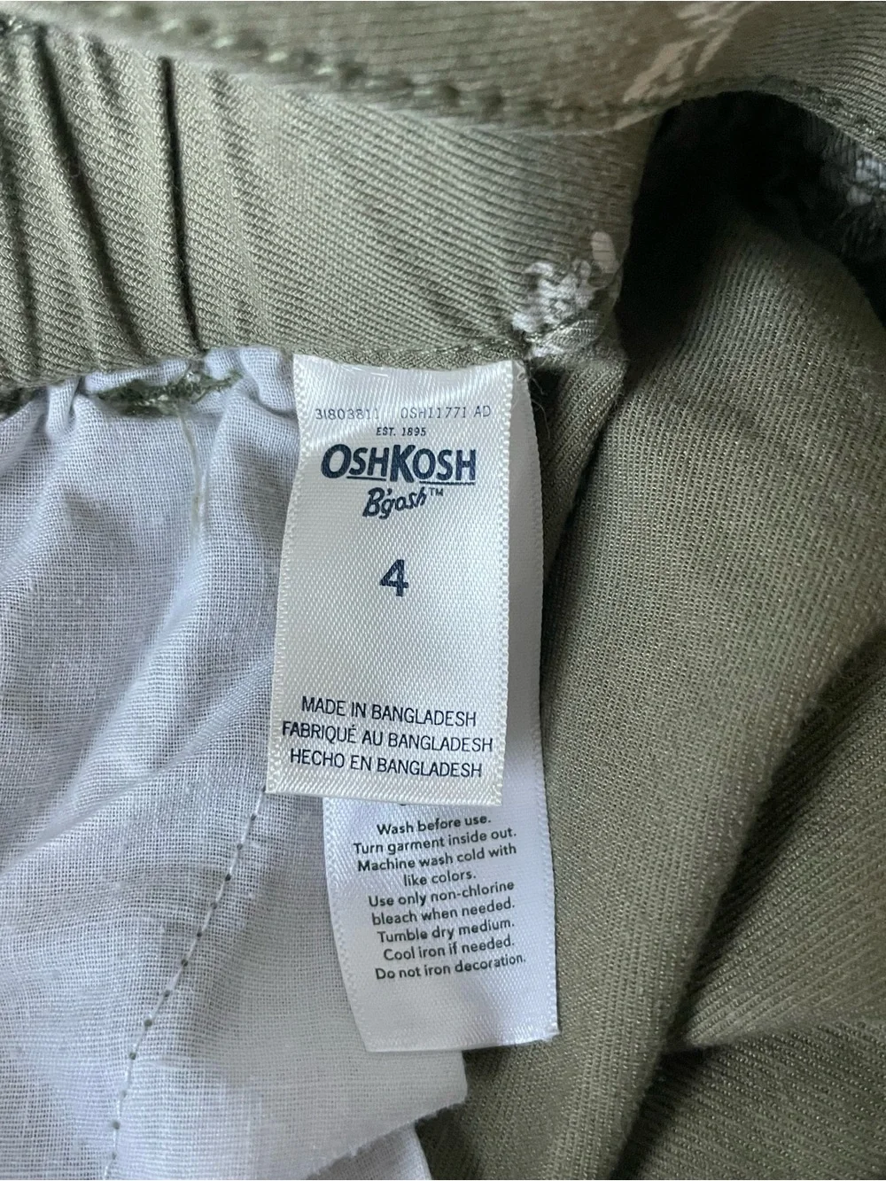 OshKosh B’gosh Floral Print Overalls Jumpsuit Cotton Blend Cottagecore Size 4